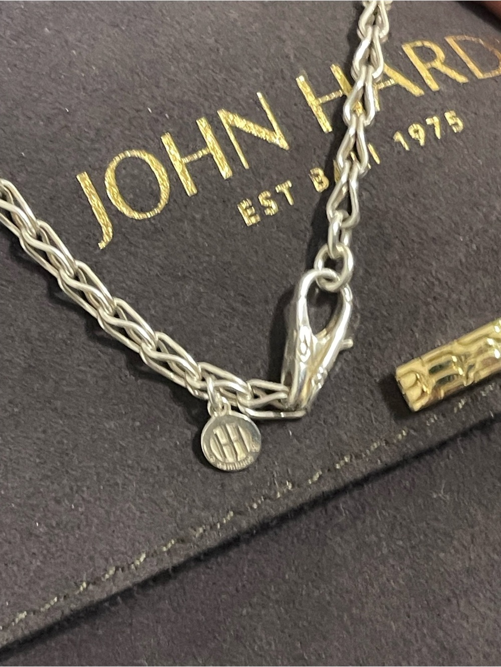 John Hardy Bamboo chain link sterling silver necklace retired - Picture 6 of 6
